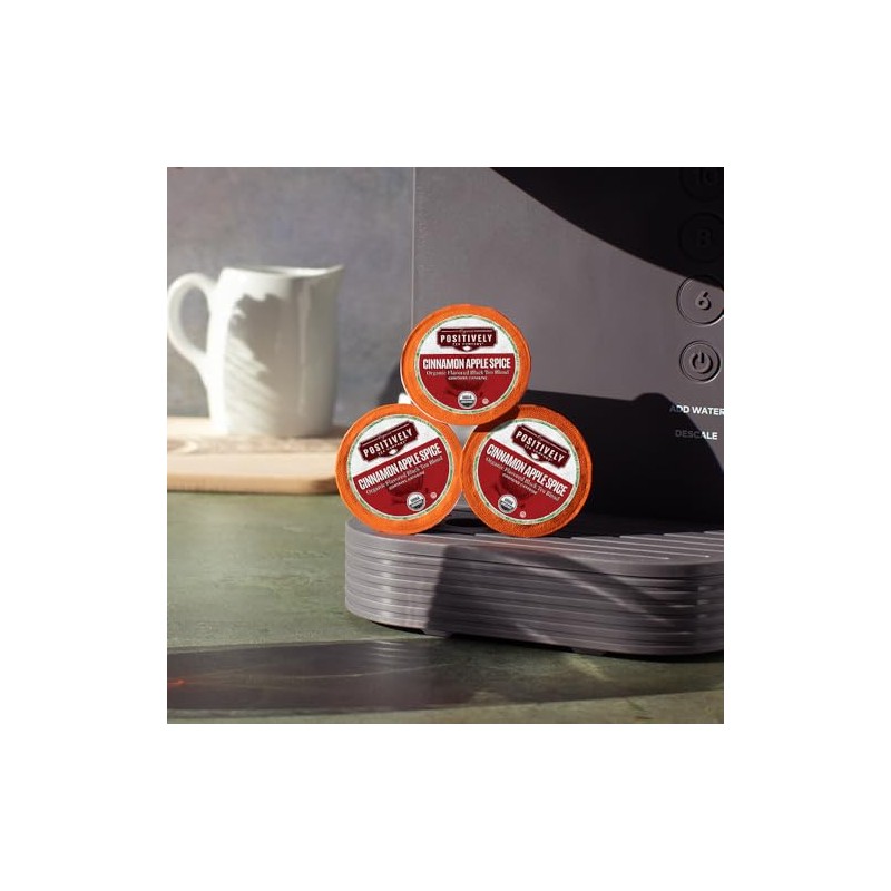 Organic Positively Tea Company, Cinnamon Apple Spice Black Tea, K-Cup