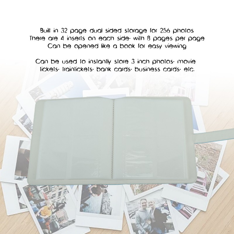 3 Inch 256 Pockets Photo Album PU Leather Photo Album