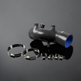 G-PLUS Silicone Induction Intake Hose Kit Clamps Compatible With Toyota Supra 86-92 MK3 MA70 7MGE/7MGTE (Black)