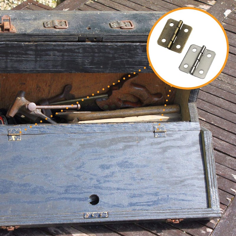 Silver Tone Mini Box Hinges 50 Sets and 200 Replacement