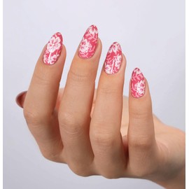 JMEOWIO Nagelfolie UV Härtend Weiße Blumen UV Gel Nail Strips Nagelsticker Nagelaufkleber Nail Art Dekoration Nageldesign Zubehör