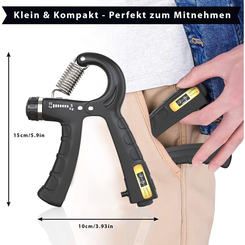 Alphaskin© Hand and Finger Trainer, Improved Concept 2020, Forearm Training