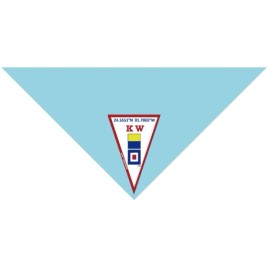 Burgeez-- Key West & Conch Republic Bandanas for Dogs, Cats, and Their People - Blue + KW Burgeez, Large 21 x 21 x 30"