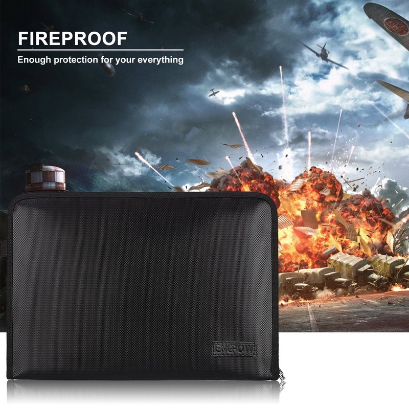Fireproof File Organiser Expanding File Folder A4 Size 3 Pockets