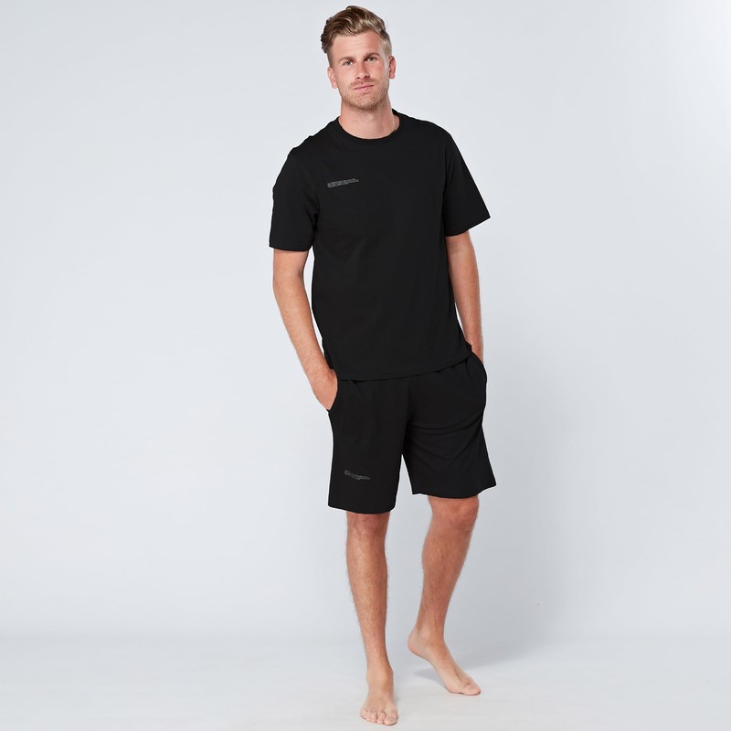 The Essentials Wardrobe Mens TEW Shorty Pyjamas - Black -
