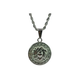 Planet '79 Enchanting Medusa Coin Pendant Necklace - Exquisite Greek Mythology Jewelry for Him and Her Boyfriend Girlfriend Gift