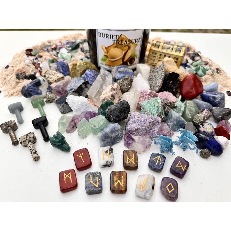 VIKING NATURAL CRYSTAL AND GEMSTONE MINING BUCKET - size: half