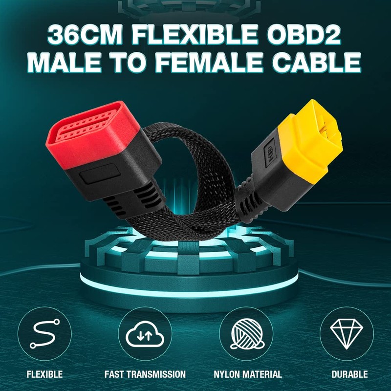 LAUNCH OBD2 Extension Cable Full 16Pin Male to Female OBDII