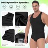 Gleefeat Mens Full Body Shaper Mens Shapewear Bodysuit Tummy Control