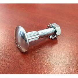 10 Pack - 1 1/4" Carriage Bolt & Nut - Overhead Todco Whiting Door Hinge Morgan