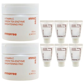 Innisfree Vita C Green Tea Enzyme Blemish Toning Pad (60 sheets x 2)+ / 이니스프리 비타C 그린티 엔자임 잡티 토닝 패드 (60매x2개)+
