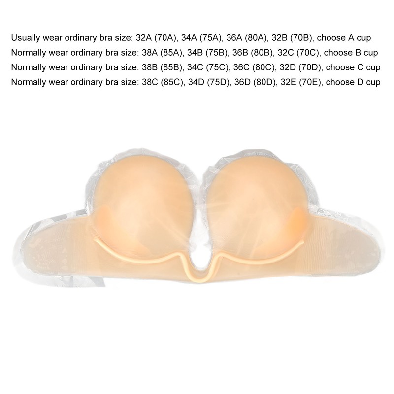 Adhesive Silicone Bra One Piece Push Up Strapless Seamless Push