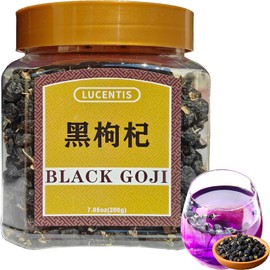 Premium Dried Black Goji Wolfberry Tea (黑枸杞茶) – 7.5oz (200g) – 100% Natural, No Additives, Antioxidant-Rich Herbal Tea for Vitality & Wellness
