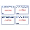 2000 Plus® Self-Inking Date and 4 Phrase Stamp, Blue/Red