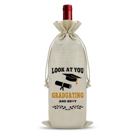 Funny Graduation Gifts Wine Bag Gifts College Graduation Gifts Wine Accessories Gifts for Wine Lovers High School Master Grad Graduation Gifts Congratulations Gifts for Students Friends Sister Brother