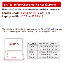 Smatree Hard EVA Protective Sleeve Compatible for 13.3 inch Dell Pro 13 Premium (PA13250), for 13 inch DELL Latitude 7350/7320 Detachable, for 12 inch DELL Latitude 7230 Rugged Extreme Tablet (X8016)