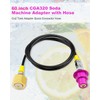 Upgraded CGA320 Soda Machine Co2 Adapter Quick Connector Hose, Fit