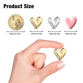 20pcs Heart Refrigerator Magnets, Cute Fridge Magnets for Home & Kitchen, Decorative Love Heart for Whiteboard,Refrigerator,Office, and Gifts (Cream Color)