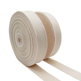 Dortrue Cotton Webbing 1 Inch 2 Rolls/ 20 Yards Webbing Straps for Webbing Bag Handles, Bag Strap,Tote Bag Webbing,Cloth Belt,Arts and Crafts