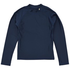 cdmfabric School Solid Color UV Rash Guard, Long Sleeve, Kids, Elementary School, Middle School, Swimming UPF 50+, navy