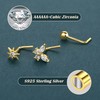 MILACOLATO 925 Sterling Silver Nose Stud for Women Men Stainless