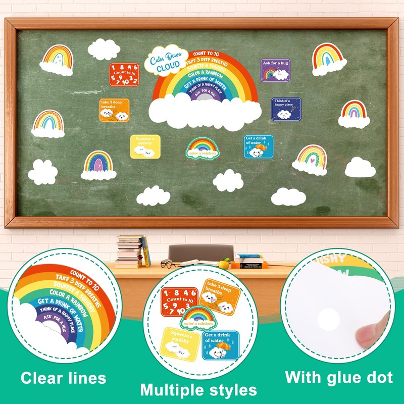 Tatuo 69 Pcs Calming Corner Posters Calm Down Cloud Mini
