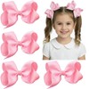 Hair Bows for Girls, 4 Pack 4 Inch Grosgrain Ribbon