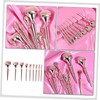 Baluue 9pcs Professional Makeup Brush for Women Versatile Plated Handle