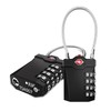 ZHEGE Luggage Locks TSA Approved, Cable Lock with White Numbers,