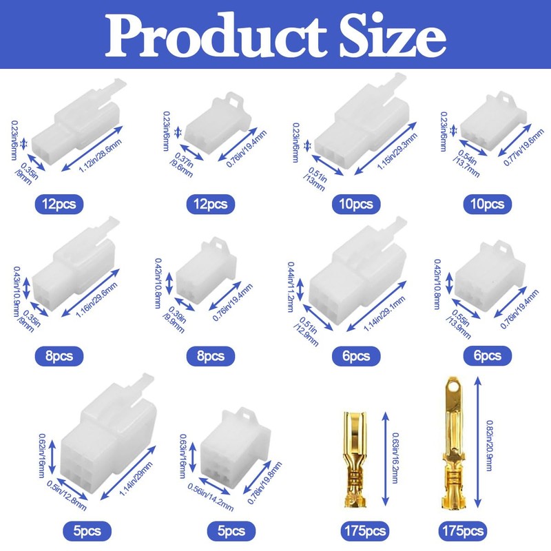 Seamaka 432pcs Automotive Electrical Wire Connectors Kit 2.8mm 2 3