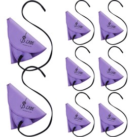 Yinder 8 Pcs Clarinet Swab Clarinet Cleaning Cloth Pull Through Swab Instrument Cleaner Cloth Clarinet Cleaning Cloth Swab for Inside Tube Suitable Clarinet Piccolo Flute Sax Saxophone (Purple)