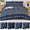 Yiran Navy Blue Comforter Set Queen Size, 7 Piece Boho
