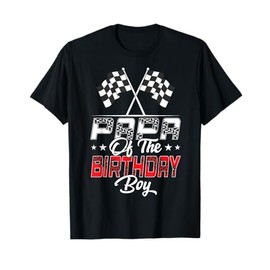 Race Car Papa Of The Birthday Boy Racing Family Pit Crew T-Shirt