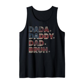 Dada Daddy Dad Bruh Funny Husband Father’s Day USA Mens Gift Tank Top