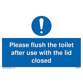 Please rinse the toilet with the lid closed after use