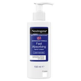 Neutrogena Neutrogena Norwegian Formula Fast-Absorbing Hand Cream (1x 150ml), Lightweight and Non-Greasy for Dry Hands, Nourishing Formula to Support Softer Skin, Suitable for Sensitive Skin