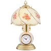 Collections Etc Rose Gold-Toned Clock Base Touch Table Lamp
