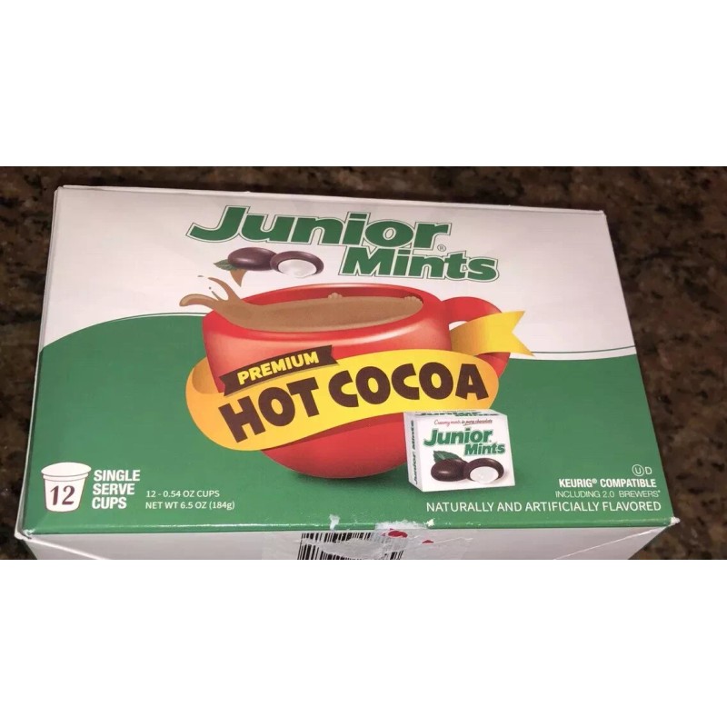 Junior Mint Chocolate Mint Hot Cocoa Pods for Keurig K-Cup