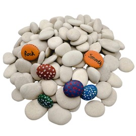 lifetop Tiny White Painting Rocks DIY Rocks for Painting Detail-Painting Smooth Surface Stones,Arts and Crafts ，1.0 to 1.5 inches ，So Small Rocks, Hand Picked for Painting Rocks (1LB)