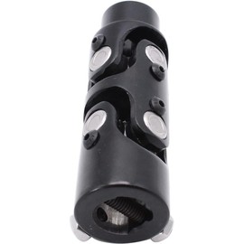 SHLPDFM Universal Double Universal Joint Steering Shaft U Joint 1 Inch DD x 3/4 Inch DD Steering Shafts U Joint Coupling Steering Shaft Coupler for Car (Black)
