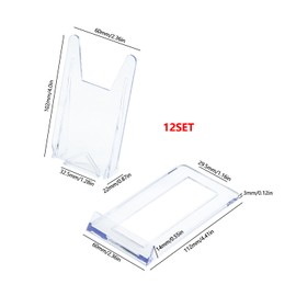 MABAHON 12Pcs Acrylic Plate Stands,Clear Display Stand Adjustable Clear Acrylic Plastic Display Stands Easel Multifunctional Display Holder for Photos, Place Cards, Phones, Books ( 6 x 11.2 x 10.5 cm)