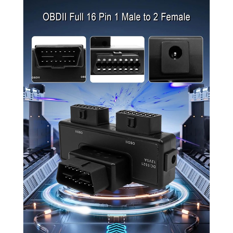 TIKSCIENCE OBD Cable Splitter, OBDII Full 16 Pin 1 Male