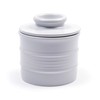 RSVP International Butter Pot, 3.5" x 4", White Stoneware
