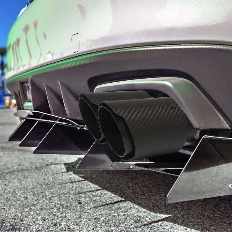 Vechkom 2.5 "Inlet to 3.5" Outlet Exhaust Tip 7.48'' overall