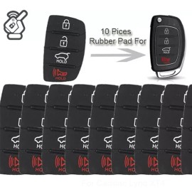 KEYECU Flip Remote Key Button Pad Fob 4 Button for Hyundai Tucson Santa Fe ix35 ix45