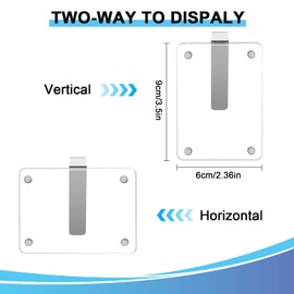 1 Pack Car Sun Visor Picture Frame, Acrylic Car Photo Holder, 2.4x3.5'' Magnetic Photo Clip, Picture Frame For Car, Car Photo Holder for Horizontal and Vertical Display, Speical Gift For Him/Her