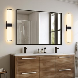 Kalium 24in Modern Wall Sconces, Dimmable Bathroom Vanity Lights, 3000K Warm White LED Indoor Sconces Lighting for Bathroom, Stairs, Living Room, Bedroom. Hardwired.