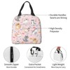 Pink Cat Lunch Bag Reusable Zipper Closure Insulated Pink Cats