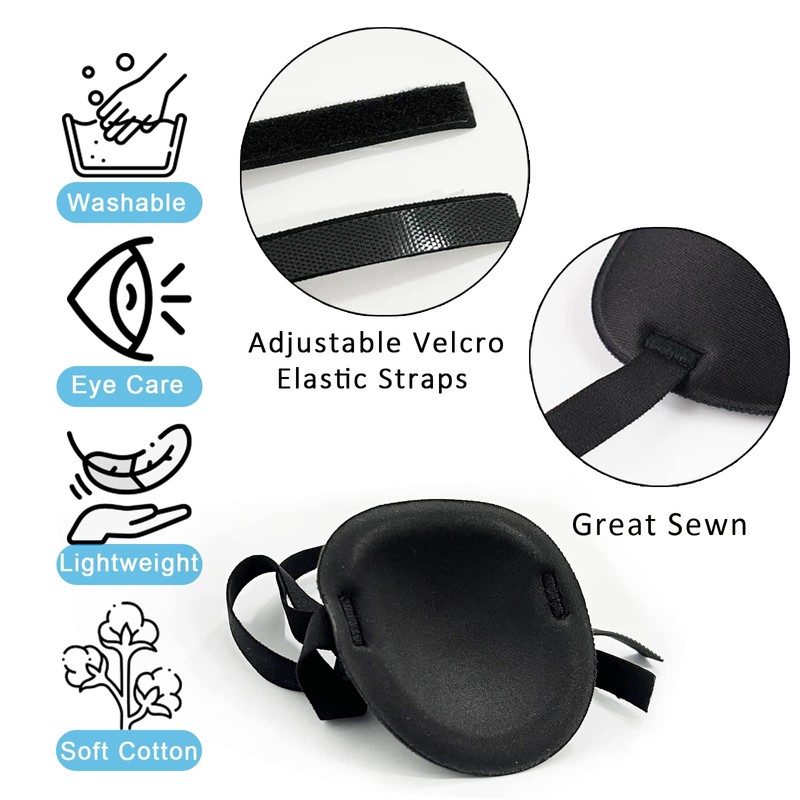 THSIREE 2PCS Eye Patch, Medical Eye Patches, Adjustable Eye Patch,