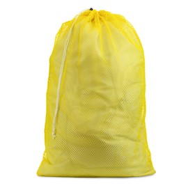 Handy Laundry Mesh XL Laundry Bag - Durable, Machine Washable with Secure Drawstring Closure - Perfect for College Dorms, Laundromats, Apartments (Yellow, Large 24" x 36")